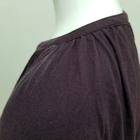 GAP top Small tie neck keyhole henley 3/4 sleeve solid color - Picture 9 of 11